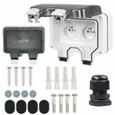 ДВОЙНАЯ НАРУЖНАЯ ЭЛЕКТРИЧЕСКАЯ РОЗЕТКА, САДОВАЯ, ВОДОНЕПРОНИЦАЕМАЯ, 230В IP66