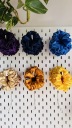 Махровая резинка для волос Satin scrunchie желтая