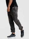 Pánske džínsové NOHAVICE so sťahovákom JIGGA WEAR Módne Sprané Čierne M Dominujúca farba čierna
