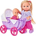 КУКЛА ЭВИ С КОЛЯСКОЙ И РЕБЕНКОМ