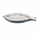 ТАРЕЛКА КЕРАМИЧЕСКАЯ РЫБА 23x16x3см СИНЯЯ