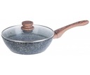 WOK Patelnia Granitowa Pokrywka 24cm GRANIT WOOD K