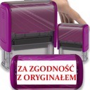 PIECZĄTKA ZA ZGODNOŚĆ Z ORYGINAŁEM TRODAT 8912 DO FIRMY BIURA FIOLETOWA