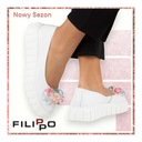 Женские кожаные туфли на платформе FILIPPO DP4682/24 слипоны белые 40
