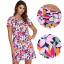 Женская прикроватная рубашка хлопковая рубашка со старшими цветами l