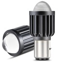 LAMP LED BA20D MOTORCYCLE 6000K LENS 