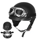 МОТОЦИКЛЬНЫЙ ШЛЕМ ОРЕХОВЫЙ КОЖАНЫЙ ШЛЕМ В РЕТРО + КОМПЛЕКТ ОЧКИ