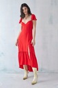 Urban Outfitters NH5 gsk červené asymetrické šaty rozpark S Značka Urban Outfitters