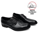 Čierne elegantné pánske topánky k obleku hladká koža stielka 42 Značka inna