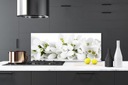 Стеклянная панель для кухни Flowers Plant 125х50