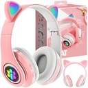 БЕСПРОВОДНЫЕ НАУШНИКИ ДЕТСКИЕ КОШАЧЬИ УШИ RGB