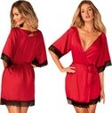 Obsessive Sensuelia czerwony satynowy szlafrok S/M