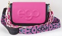 EGO kabelka poštárka ekologická koža čierna ružová fuchsia Značka EGO