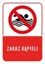 Табличка КУПАНИЕ ЗАПРЕЩЕНО 20Х30.