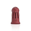 MODEL 28 - ULTRA SOFT SILICONE CHASTITY CAGE - RED Kolor czerwony