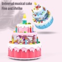 Електричний поворотний торт на день народження іграшка Fake Cake Candle Веселощі K0