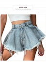 Women Denim Shorts Jeans Summer Beach Clothing Fem Materiał dominujący akryl