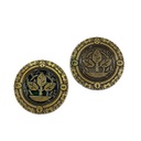 ЭЛЕМЕНТ ЗЕМЛИ ЗОЛОТАЯ МЕТАЛЛИЧЕСКАЯ МОНЕТА 1 ПК РОЛП РПГ