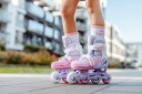 Роликові ковзани Регульовані роликові ковзани 4в1 RAVEN Loret Lila/Pink LED Wheels
