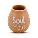 Тыква керамическая бежевого цвета с логотипом Soul Mate 350 мл