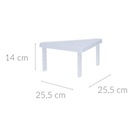 VKLADACIA POLICA DO SKRINKY rohová kuchynská biela Hĺbka nábytku 25.5 cm