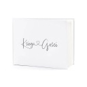 Свадебная ГОСТЕВАЯ КНИГА с сердцем, СЕРЕБРО