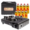 Kuchenka gazowa turystyczna gazowa Alpen Camping GARDA + 8x GAZ + WALIZKA
