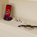 Односпальне ліжко Диван розкладний Висувне ліжко 90х190см USB/Type-C Білий