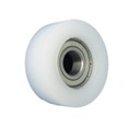 Пластиковый ролик с подшипником, диаметр 43мм, диаметр 12мм.