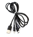 ЧЕРНЫЙ КАБЕЛЬ 3в1 MICRO USB/USB-C