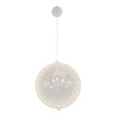 Новогоднее украшение из светодиодных витражей со снеговиком