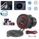 ГНЕЗДО АВТОМОБИЛЬНЫЙ MONTAZOWE 12V 3 USB PD QC 3.0 КРЫШКА  фото 13