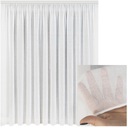 ГОТОВАЯ ШТОРА ЭТАМИН БЕЛЫЙ НА ЛЕНТЕ ДЛЯ ГОСТИНОЙ 300х260