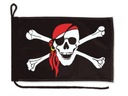 Пиратский флаг с яхтенным шарфом 65х40 см Флаг пиратской парусной яхты