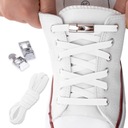 Шнурки эластичные без завязок для обуви, Sulpo белые, 100 см