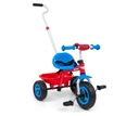 Детский трехколесный велосипед с ручкой Turbo Cool Red Milly Mally