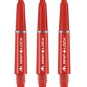 Shafty Mission Darts GripLock Short Red Czerwone