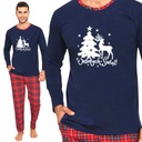 МУЖСКАЯ РОЖДЕСТВЕНСКАЯ ХЛОПКОВАЯ ПИЖАМА С ПОЛЬСКИМ ПРИНТОМ Merry CHRISTMAS