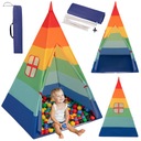 Индийская палатка ТИПИ, Домик для детей ВИГВАМ, разноцветная, 100 шариков SELONIS