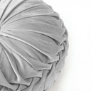 Dekoračný plisovaný vankúš velúr okrúhly svetlo šedý 35 cm NOVINKA Značka iná