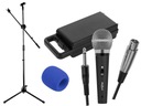 Комплект микрофонной стойки с динамическим микрофоном Rebel DM-525 и губкой Sky
