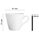 Керамические чашки БЕЛЫЕ для кофе и чая Maja 230мл, 6 шт, набор