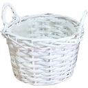 КОРЗИНА ПЛЕТЕНАЯ ЦВЕТОЧНАЯ КОРПУС БЕЛАЯ для цветов
