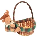 РОЖДЕСТВЕНСКАЯ КОРЗИНА С ОЛЕНЯМИ 16 СМ