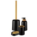 КОМПЛЕКТ ДЛЯ ВАННОЙ ИЗ 4 ПРЕДМЕТОВ ESPINO BAMBOO, ЧЕРНЫЙ.