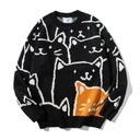 Jesenný bavlnený sveter roztomilý sveter s kreslenou mačkou Kód výrobcu 1227-SKU18791