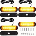 ФАРА 4 LED (СВІТЛОДІОД) ПОПЕРЕДЖУВАЛЬНА X4 СТРОБОСКОП ДОПОМОГА ЛАФЕТ 12V  фото 13