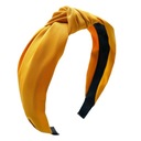 Классическая повязка для волос горчично-желтого цвета с узлом, узлом, узлом, узлом.