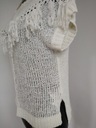Bershka biały ażurowy sweter frędzle dziergany M Kolor wielokolorowy