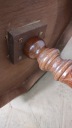 стильный журнальный столик с винтажной инкрустацией, 60 см.